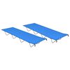 vidaXL Kempingov&eacute; postele 2ks 180x60x19cm oxfordsk&aacute; l&aacute;tka a ocel modr&eacute;