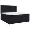 vidaXL Postel boxspring s matrac&iacute; s čelo Čern&aacute; 140 x 190 cm Textil