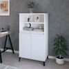 vidaXL Skř&iacute;ň highboard b&iacute;l&aacute; 60 x 36 x 110 cm kompozitn&iacute; dřevo
