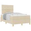 vidaXL Postel s boxspringem s čelo Kr&eacute;mov&aacute; 120 x 190 cm textil