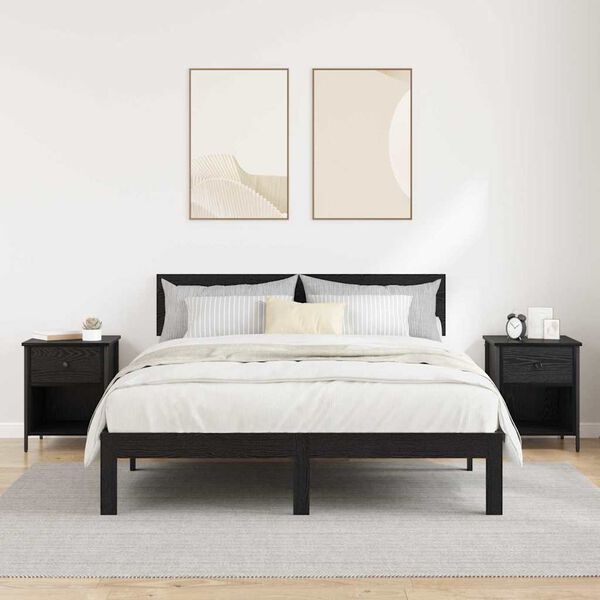 vidaXL Nočn&iacute; skř&iacute;ňka 2 pcs Čern&yacute; dub 40 x 42 x 50 cm kompozitn&iacute; dřevo