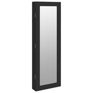 vidaXL Zrcadlov&aacute; &scaron;perkovnice n&aacute;stěnn&aacute; čern&aacute; 30 x 8,5 x 90 cm