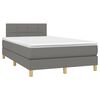 vidaXL Box spring postel s matrac&iacute; tmavě &scaron;ed&aacute; 120x190 cm textil