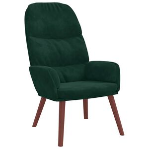 vidaXL Relaxačn&iacute; křeslo tmavě zelen&eacute; samet
