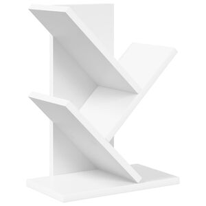 vidaXL Knihovna ve tvaru stromu 3-&uacute;rovňov&aacute; 30 x 18 x 40 cm B&iacute;l&aacute;