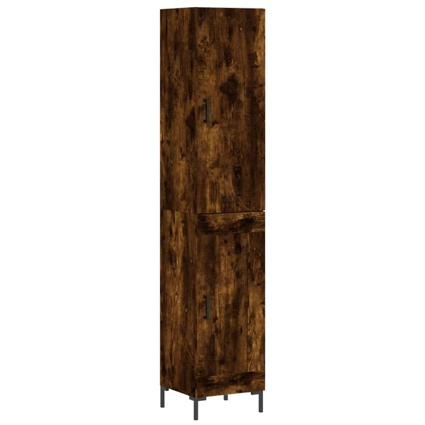 vidaXL Skř&iacute;ň highboard kouřov&yacute; dub 34,5 x 34 x 180 cm kompozitn&iacute; dřevo