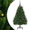 vidaXL Uměl&yacute; Skl&aacute;dac&iacute; V&aacute;nočn&iacute; Strom 150 LED Zelen&aacute; 120 cm PVC a ocel