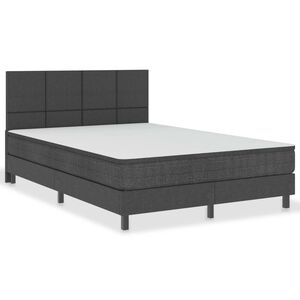 vidaXL Postel boxspring tmavě &scaron;ed&aacute; textil 140 x 200 cm