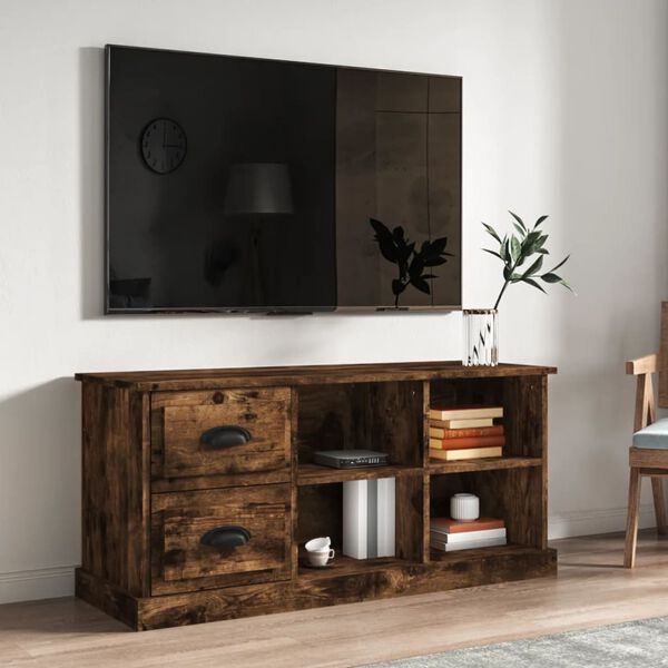 vidaXL TV skř&iacute;ňka kouřov&yacute; dub 102 x 35,5 x 47,5 cm kompozitn&iacute; dřevo