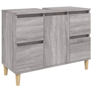 vidaXL Skř&iacute;ňka pod umyvadlo &scaron;ed&aacute; sonoma 80x33x60 cm kompozitn&iacute; dřevo