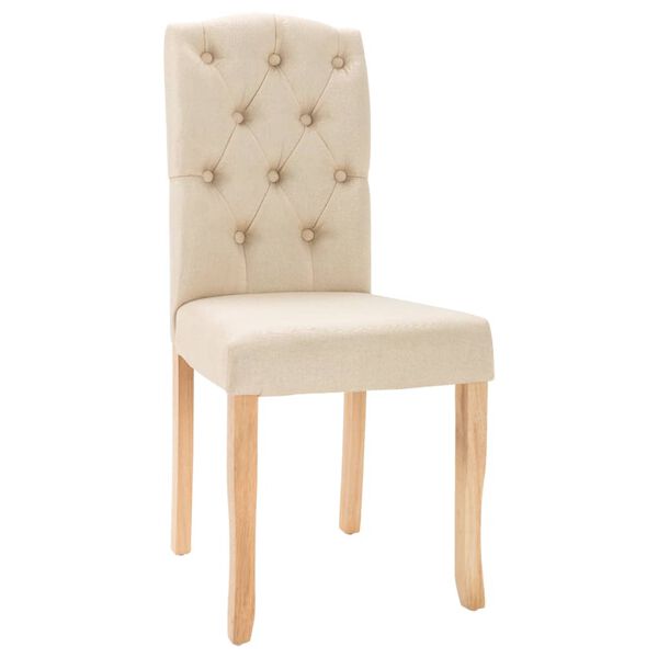 vidaXL J&iacute;deln&iacute; židle 6 ks kr&eacute;mov&eacute; textil