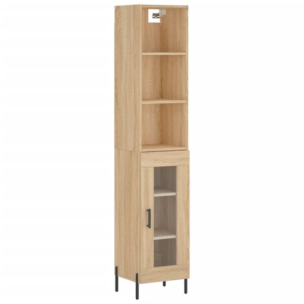 vidaXL Skř&iacute;ň highboard dub sonoma 34,5 x 34 x 180 cm kompozitn&iacute; dřevo