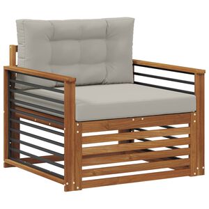 vidaXL Venkovn&iacute; pohovkov&aacute; souprava Masivn&iacute; ak&aacute;ciov&eacute; dřevo a polyester