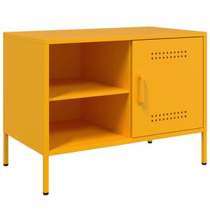 vidaXL TV skř&iacute;ňka hořčicově žlut&aacute; 68 x 39 x 50,5 cm ocel