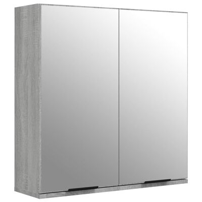 vidaXL Koupelnová zrcadlová skříňka šedá sonoma 64 x 20 x 67 cm
