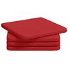 vidaXL Pol&scaron;t&aacute;ře na sedadla 4 pcs textil Červen&aacute; 40 x 40 x 3 cm
