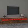 vidaXL TV skř&iacute;ňka s LED osvětlen&iacute;m kouřov&yacute; dub 240x35x40 cm