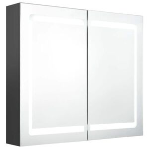 vidaXL LED koupelnov&aacute; skř&iacute;ňka se zrcadlem &scaron;ed&aacute; 80 x 12 x 68 cm