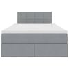 vidaXL Postel s &uacute;ložn&yacute;m prostorem a matrac&iacute; Světle &scaron;ed&aacute; 120 x 190 cm