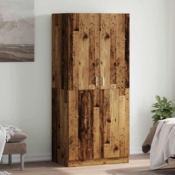vidaXL Šatní skříň old wood 90 x 52 x 200 cm kompozitní dřevo