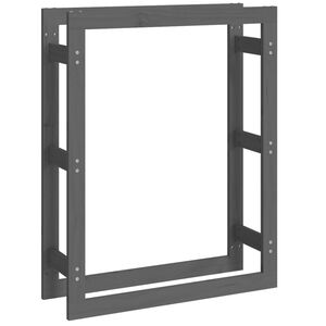 vidaXL Stojan na dřevo &scaron;ed&aacute; 80 x 25 x 100 cm masivn&iacute; borovice