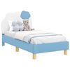 vidaXL R&aacute;m postele pro batole s čelem Modr&aacute; 70 x 140 cm PU