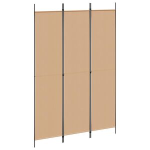 vidaXL 3d&iacute;ln&yacute; parav&aacute;n hněd&yacute; 150x220 cm textil