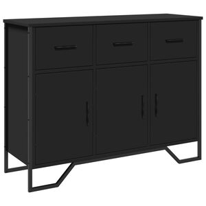 vidaXL Př&iacute;born&iacute;k čern&yacute; 97 x 32,5 x 74,5 cm kompozitn&iacute; dřevo