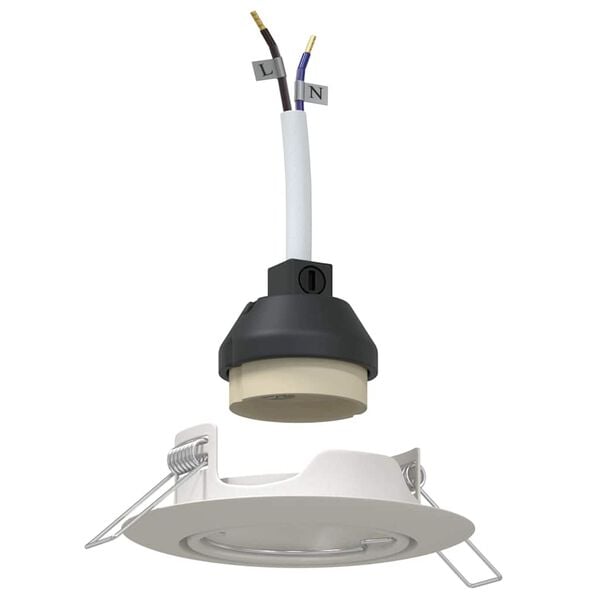 vidaXL Bodové světlo 6 pcs Bílá 9 x 9 x 2,5 cm kov