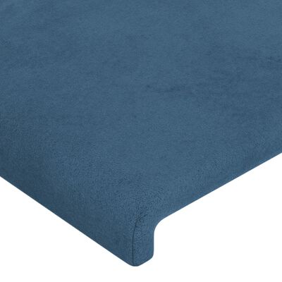 vidaXL Čelo postele tmavě modré 100x5x78/88 cm samet