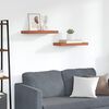 vidaXL N&aacute;stěnn&aacute; polička 2 pcs Červen&aacute; 50 x 23 x 4 cm kompozitn&iacute; dřevo
