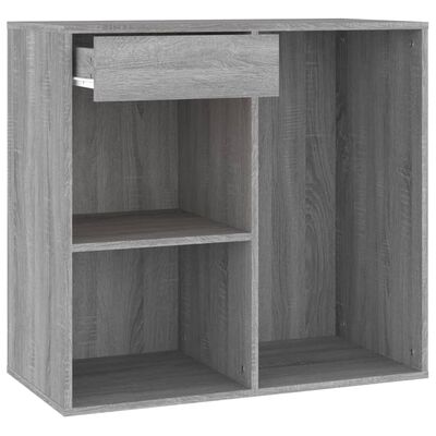 vidaXL LED toaletní stolek se skříňkami šedý sonoma kompozitní dřevo