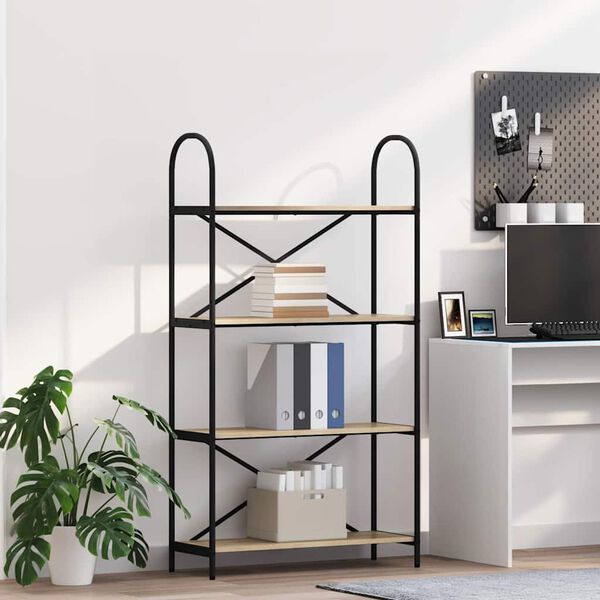 vidaXL Knihovna Sonoma dub 80 x 30 x 146 cm Kompozitn&iacute; dřevo