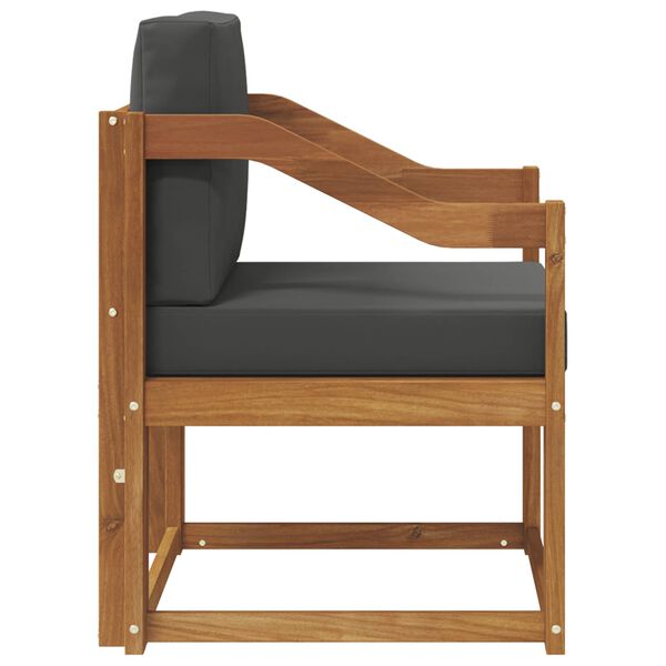 vidaXL Venkovn&iacute; pohovka Masivn&iacute; ak&aacute;ciov&eacute; dřevo a polyester Př&iacute;rodn&iacute;