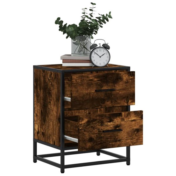 vidaXL Nočn&iacute; stolky 2 ks kouřov&yacute; dub 40 x 31 x 50 cm kompozitn&iacute; dřevo