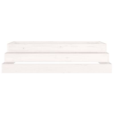 vidaXL Truhlík bílý 110 x 110 x 27 cm masivní borové dřevo