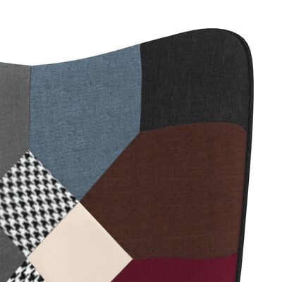 vidaXL Relaxační křeslo se stoličkou patchwork textil