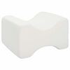 vidaXL Knee Pillow B&iacute;l&yacute; Paměťov&aacute; pěna a polyester 26 x 21,5 x 15 cm