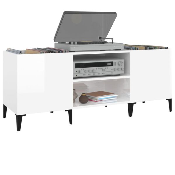 vidaXL Skříňka na LP desky bílá 121 x 38 x 48 cm kompozitní dřevo