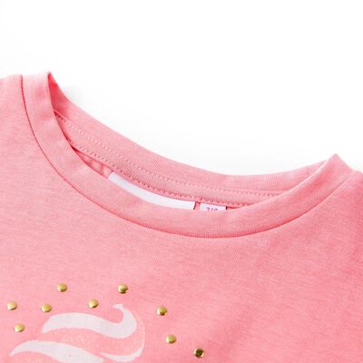 Dětské tričko zářivě fluorescenční růžové 92