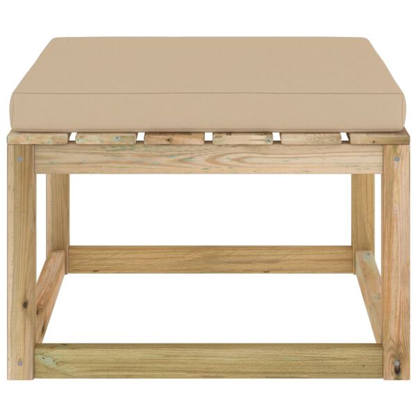 vidaXL Zahradn&iacute; podnožka s podu&scaron;kou zeleně impregnovan&aacute; borovice