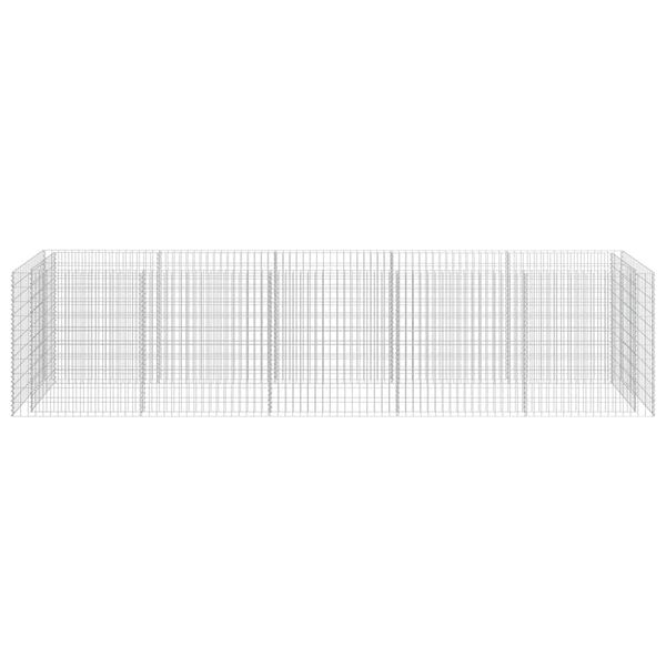 vidaXL Gabionov&yacute; vyv&yacute;&scaron;en&yacute; z&aacute;hon pozinkovan&aacute; ocel 450 x 90 x 100 cm