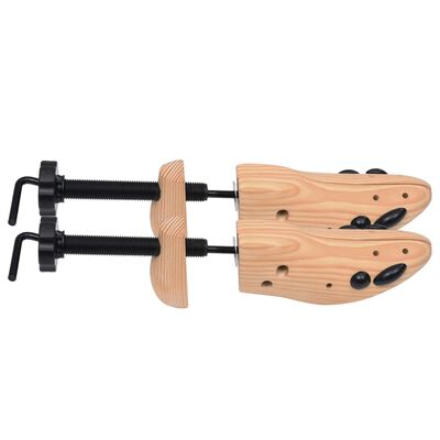 vidaXL Napínáky do bot 2 páry velikost 41–46 masivní borové dřevo