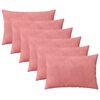 vidaXL Povlak na pol&scaron;t&aacute;ř 6 pcs HEERLEN Růžov&aacute; 30 x 50 cm Samet
