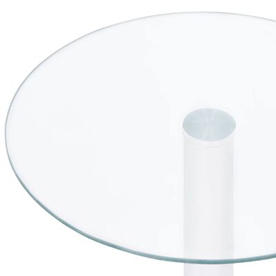 vidaXL Konferenční stolek průhledný 40 cm tvrzené sklo