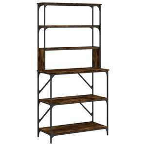 vidaXL Kuchyňsk&yacute; reg&aacute;l 6patrov&yacute; kouřov&yacute; dub 90 x 40 x 180 cm kompozit