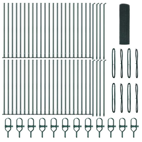 vidaXL Plotov&yacute; sloupek. Zelen&aacute; 100 x 0,8 m (16 x 16 mm pletivo)