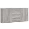 vidaXL Př&iacute;born&iacute;ky 3 ks &scaron;ed&eacute; sonoma 60 x 31 x 84 cm kompozitn&iacute; dřevo