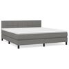 vidaXL Box spring postel s matrac&iacute; tmavě &scaron;ed&aacute; 180x200 cm textil