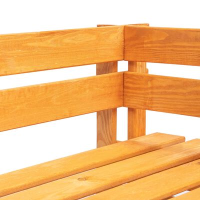 vidaXL Zahradní rohová lavice z palet dřevo medově hnědá